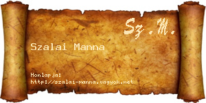 Szalai Manna névjegykártya